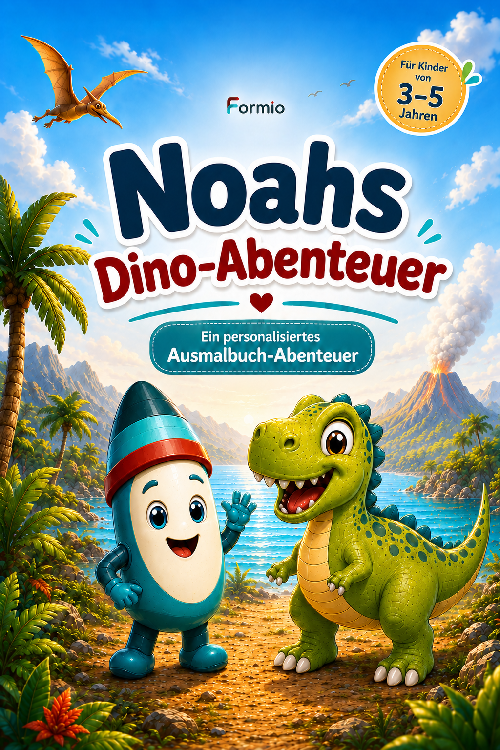 Beispielhafte Titelseite: Noahs Dino-Abenteuer